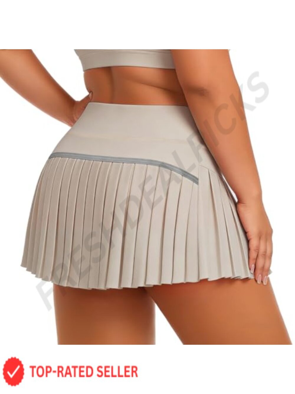 Plus Size Pleated Tennis Skort with Pockets High Waisted Athletic Golf Skirt